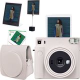 Fujifilm Instax SQ1 Beyaz Fotoğraf Makinesi 10'lu Kare Film ile Deri Kılıf ve Çerçeve Seti