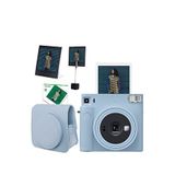 Fujifilm Instax Sq1 Buz Mavi Fotoğraf Makinesi + 10'lu Kare Film Deri Kılıf Pleksi Çerçeve Ve Kıskaçlı Stand Set