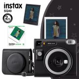 Fujifilm Instax SQ40 Siyah Fotoğraf Makinesi 10lu Kare Film Deri Kılıf ve Pleksi Çerçeve