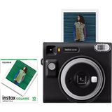 Fujifilm Instax SQ40 Siyah Fotoğraf Makinesi + 10'lu Kare Film Seti - Standart