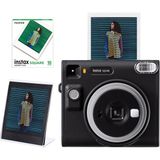 Fujifilm Instax SQ40 Siyah Fotoğraf Makinesi + 10'lu Kare Film ve Pleksi Çerçeve Seti - Standart