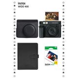 Fujifilm Instax Wide 400 Jet Black Fotoğraf Makinesi Deri Çanta Albüm ve 20'li Film Hediye Seti