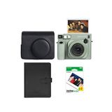 Fujifilm Instax Wide 400 Şipşak Fotoğraf Makinesi Deri Çanta Albüm Ve 20'li Film Hediye Seti - Yeşil