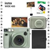 Fujifilm Instax Wide 400 Yeşil Fotoğraf Makinesi 20'li Film Eva Çanta Kıskaç ve Deri Albüm Seti-FOTSI00218-S5-20-DA-DK-KRS