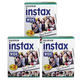 Fujifilm Instax Wide film, 3 adet, 60 yaprak toplam Fuji 210 200 için 100 300 instant Photo Camera