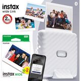 Fujifilm Instax Wide Link Beyaz Akıllı Telefon Yazıcısı 20'li Film ile 10 Sayfa Renkli Fotoğraf Baskısı