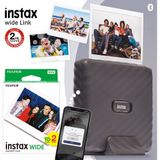 Fujifilm Instax Wide Link Gri Akıllı Telefon Yazıcısı 20'li Film ile Renkli Fotoğraf Baskısı Yapabilen Tek Fonksiyonlu