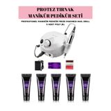 Fujika Profesyonel Manikür Pedikür Freze Makinesi Nail Drill ve 5 Adet Poly Jel Seti