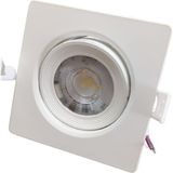 Fujika Rıo LED Spot 5W Cob LED Beyaz Kasa Kare Beyaz Işık