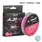 Fujin Ajime Braid 4X İp Misina PE 0.1 0.06mm 1.5kg 150mt Pink