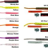 Fujin Baby Worm Kokulu Lrf Silikon Yemi Pearl White Glow