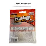 Fujin Baby Worm Pearl White Glow 5.2 cm Floating 18 Adet LRF Silikonu