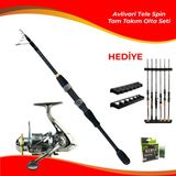 Fujin Ryuji Rock Fish 228 cm 3-16 gr Tele Spin - Avlivari Yumoshi 3000 Metal 13+1 Bb Tam Takım Lrf Olta Seti - Çok Renkli