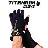 Fujin Titanium Gloves Black Gold Balıkçı Eldiveni