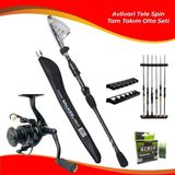 Fujin Walker 240 cm 3-15 gr Tele Spin - Avlivari BS300 Metal Kafa 14 Bb Tam Takım Lrf Olta Seti