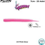 Fujin Yummy Sandworm Pink Glow 7 cm 20 Adet LRF Silikonu