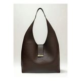 fular & bags Kadın Büyük Boy 3 Bölmeli Çıtçıt Kapamalı Kahverengi Shopper Tote Kol Ve Omuz Çantası