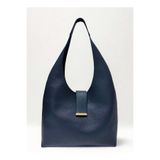 fular & bags Kadın Büyük Boy 3 Bölmeli Çıtçıt Kapamalı Lacivert Shopper Tote Kol Ve Omuz Çantası