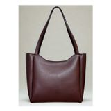 fular & bags Kadın Fermuarlı Ve Çıtçıt Kapamalı Bordo Shopper El Ve Omuz Çantası
