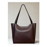 fular & bags Kadın Fermuarlı Ve Çıtçıt Kapamalı Kahverengi Büyük Boy Üniversite Okul Shopper El Ve Omuz Çantası