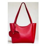 fular & bags Kadın Gözlük Kılıflı Fermuarlı Ve Çıtçıt Kapamalı Kırmızı Shopper El Ve Omuz Çantası