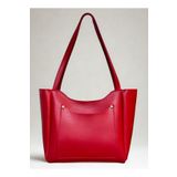 fular & bags Kadın Ön Cepli Fermuarlı Ve Çıtçıt Kapamalı Kırmızı Shopper El Ve Omuz Çantası