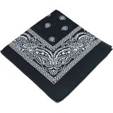 Fular Marketi Yeni Sezon Unisex Etnik Desenli Pamuk Bandana - Standart - Siyah