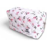 Fulia Elegance Makyaj Çantası | Makeup Bag | Kapitone Bakım Seyahat Çantası (-Pembe) - Standart