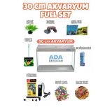 Full Akvaryum Seti Beyaz Renk 30X23x15 Cm 9 Parça