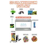 Full Akvaryum Seti Beyaz Renk 35X25x15 Cm 9 Parça