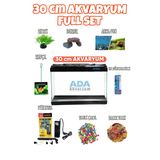 Full Akvaryum Seti Siyah Renk 30X23x15 Cm 9 Parça