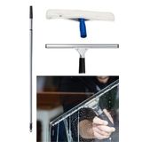 Full Cam Yıkama Silme Seti 3 Metre Uzatmalı Teleskobik Sap 45cm Mikrofiber Peluş Metal Cam Çekpası
