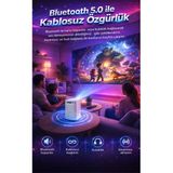 Full Hd 1080P Destekli Taşınabilir Led Projeksiyon Cihazı - Hdr Uyumlu Akıllı Ev Sineması
