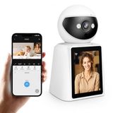 Full HD 1080P Gece Görüşlü Bebek İzleme Kamerası, WiFi Mobil Uygulamalı 360° Pan Tilt Akıllı Kamera, İki Yönlü Sesli Hareket Algılamalı SD Kart Bulut Destekli Ev İç Mekan Güvenlik İçin Bebek Kamerası