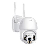 Full HD 1080P Wi-Fi IP66 PTZ v380 PRO Kamera, Pan Tilt Güvenlik Kamerası, Çift Yönlü Ses/Hareket Algılama/En İyi Gece Görüşü/Su Geçirmez CCTV Kamera, 128 GB'a Kadar SD Kart Desteği, Beyaz