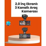 Full Hd Araç Kamerası Çift Yönlü Kayıt ve Darbe Sensörü Tdms-07 - 1