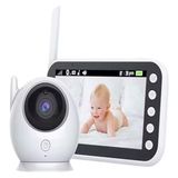 Full hd Bebek Kamerası 2.4 ghz Wire­less, 360° Dönen Ptz + Gece Görüş, Monitörlü Interkom Özellikli - Beyaz