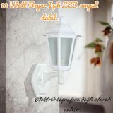 Full Reyon 10 W. Beyaz Işık Led Ampulü Dahil Dekoratif Bahçe, Balkon, Teras, Kapı Giriş Apliği, Bahçe Armatürü