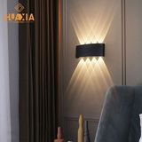 Full Reyon 15 Watt AMBER IŞIK Dekoratif Işık Süzmeli LED Aplik, Modern LED Armatür, Iç ve Dış Mekan Modern Aplik - Siyah