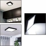 Full Reyon 18 Watt Kare Metal Kasa 6500 Kelvin Ultra Kaliteli Sıva Üstü Led Tavan Armatürü, Sıva Üstü Led Panel