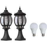 Full Reyon 2 Adet Sekizgen Set Üstü Bahçe Armatürü, Set Üstü Modern Armatür, Bahçe Armatürü, 2 Ampul Hediye
