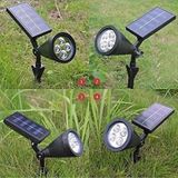 Full Reyon 4 Adet Kaliteli, 7 Watt Yeşil Işık Solar Armatür, Güneş Enerjili Çim, Çiçek, Ağaç, Bahçe Armatürü