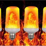 Full Reyon 4'Lü Paket 3 Işık Modlu, Alev Efektli 5 Watt, E27 Duy Led Ampul, Alev Efektli Çok Kaliteli Led Ampul