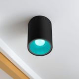 Full Reyon 7 Watt Mavi Işık Gu10 Ledli, 10 Cm, Alüminyum Kasa Sıva Üstü Dekoratif Tavan Armatürü, Led Aplik