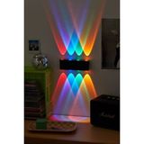 Full Reyon 8 Watt Disko, Bar, Otel, Motel, Restorant, Gazino Armatürü, Modern LED Aplik, Iç ve Dış Mekan Aplik - Kırmızı - Beyaz