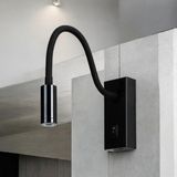 Full Reyon Aç - Kapa Düğmeli, Elektrik Kaynağına Bağlı Çalışır, 3 Watt Günışığı Metal Kasa, Oynar Baş LED Aplik - 3200K - Gün Işığı