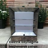 Full Reyon Antik Eskitme, E27 Duy Dış Mekan Aplik, Bahçe Armatürü, Çim Üzeri, Yürüyüş Yolu, Taş Duvar Armatürü