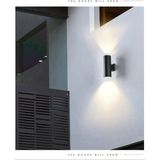 Full Reyon Beyaz Işık Ledli Modern Tasarım Çift Yönlü Iç ve Dış Mekan Aplik, Bahçe, Balkon, Kamelya Teras Aplik - Siyah