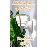 Full Reyon E27 Duylu, Beyaz Kasa İç Ve Dış Mekan Bahçe, Balkon, Teras, Kamelya, Veranda, Kapı Giriş Apliği