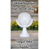 Full Reyon E27 Duylu Dekoratif Set Üstü Armatür, Bahçe Duvar Aydınlatma Apliği, Papatya Bahçe Duvar Armatürü